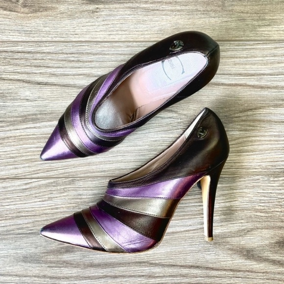 Just Cavalli Metallic Purple Booties | 39.5 - Picture 2 of 9